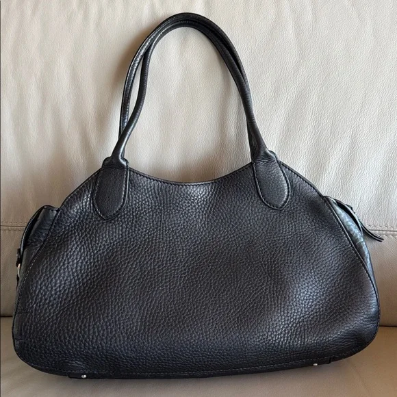 Cole Haan Black Leather Shoulder Bag Handbag - Picture 4 of 8